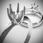 Handmade Six-Prong Knife Edge Ring Mounting Solid 14k 4 to 9 #R1476 — photo 3