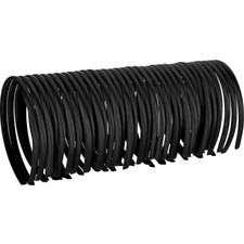 50 Pieces Satin Headbands Black Satin Covered Hairbands Ribbon Hair Accessori...