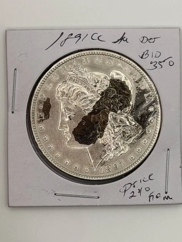 1891 CC Morgan Silver Dollar (Au-UNC)