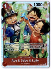 Ace & Sabo & Luffy Foil Carrying On His Will OP13-007 Super Rare NM One Piece