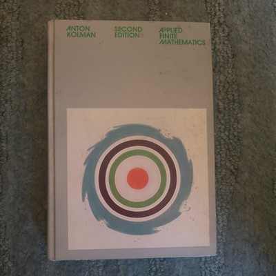 Applied Finite Mathematics Second Edition Anton Kolman