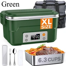 EAST OAK XL 6.3-Cup Cordless Electric Lunch Box for Adults, Heated Lunch Box
