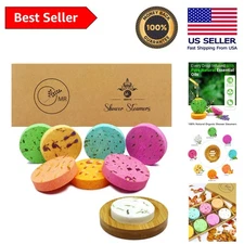 Stress Relief Aromatherapy Shower Steamers – 8 Pack with Tray for Spa-Like Vibes