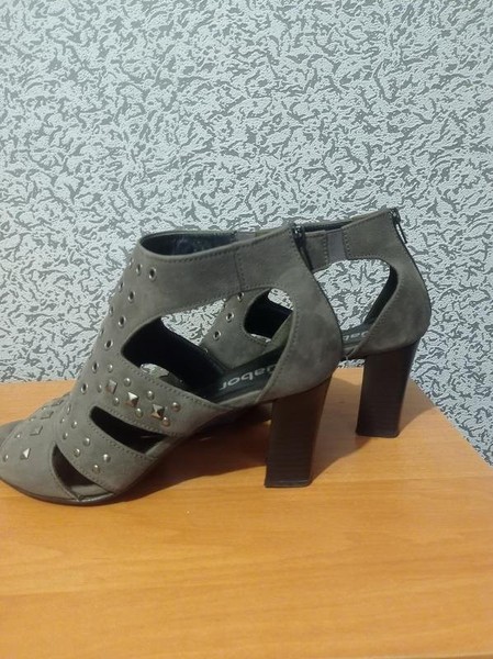 Women Gabor Heels Khaki Leather 39 #7TB5