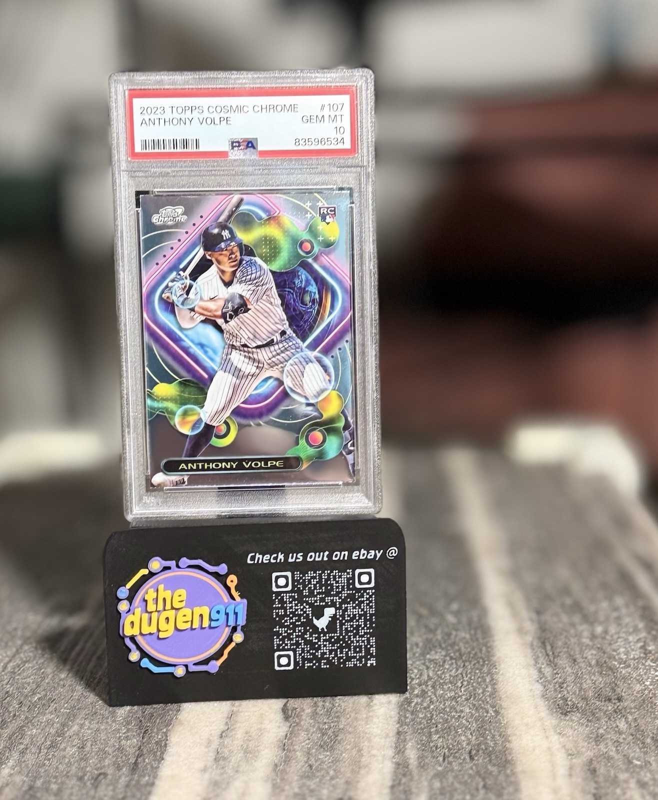 2023 Topps Cosmic Chrome #107 Anthony Volpe RC - Refractor PSA 10