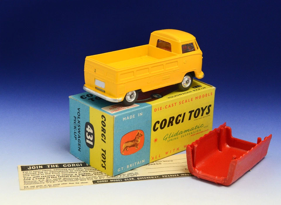 Corgi Toys VOLKSWAGEN PICK UP Nr.431  1964 VINTAGE  MINT ! OVP ! TOP ! - Bild 4 von 4
