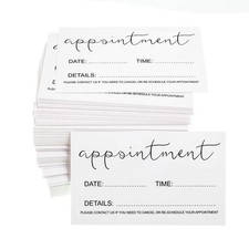 100 Pcs Appointment Reminder Cards for Beauty Makeup Hair Nail Salon Dental
