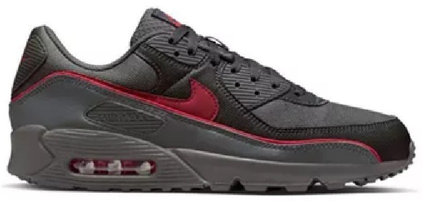 Size 8 - Nike Air Max 90 Premium Iron Grey University Red for sale