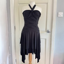 Bay UK 12 Vintage Y2K Halterneck Dress Asymmetrical Hem Fairy