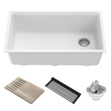 Kraus KGUW1-33 Bellucci 33 Inch Undermount Granite Composite - White
