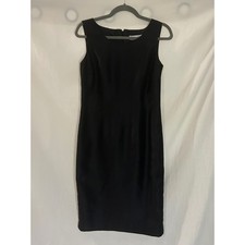 Suit Studio Black Sleeveless Sheath Dress Size 6 Professional Workwear Formal