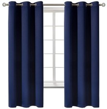 Blackout curtains - 2 panels - Navy Blue, thermal insulated, room darkening
