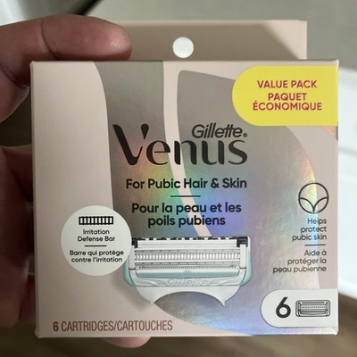 Gillette Venus for Bikini Pubic Hair and Skin Women Razors 6 cartridges - New