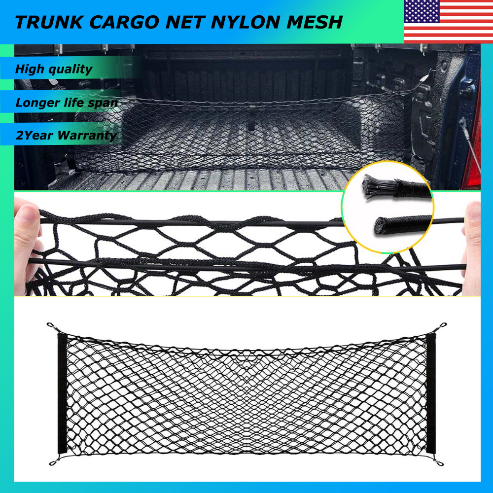 Universal Rear Trunk Envelope Style Mesh Cargo Net Fits SUV Chevy Ford GMC Dodge