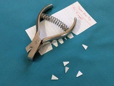 Unknown Railroad Train Conductor Stamp Ticket Punch "V"-Shaped Die