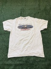 Vintage Bryce Canyon National Park Nature Travel Destination White T Shirt L
