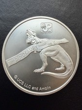 2023 Fiji Jurassic Park 30th Anniversary 1oz .999 Silver T-Rex Dinosaur Coin BU 119.99 per troy oz
