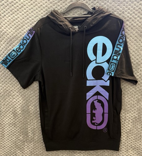 Men’s Ecko Unltd Hooded Short Sleeve Shirt Size Small New With Tag - Picture 1 of 8
