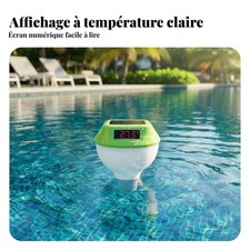 Thermomètre flottant solaire, numérique, lumière RGB, piscine, spa, bain