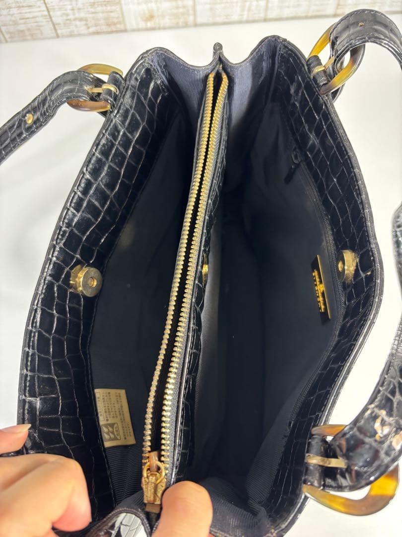 GIVENCHY embossed enamel black mini handbag thumbnail 8