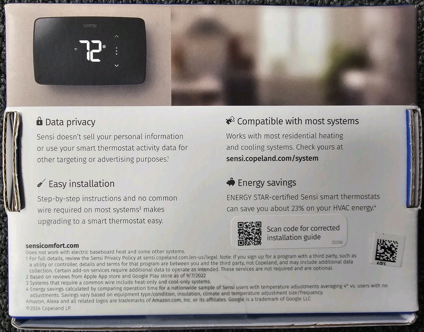 Sensi Lite Smart Thermostat, Data Privacy, ST25