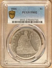 1846 PCGS FR02 Liberty Seated Dollar $1 - Lowball