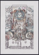 SLOVAKIA Sc #593 MNH S/S 400th ANN ZILINA SYNOD, with STAR of DAVID