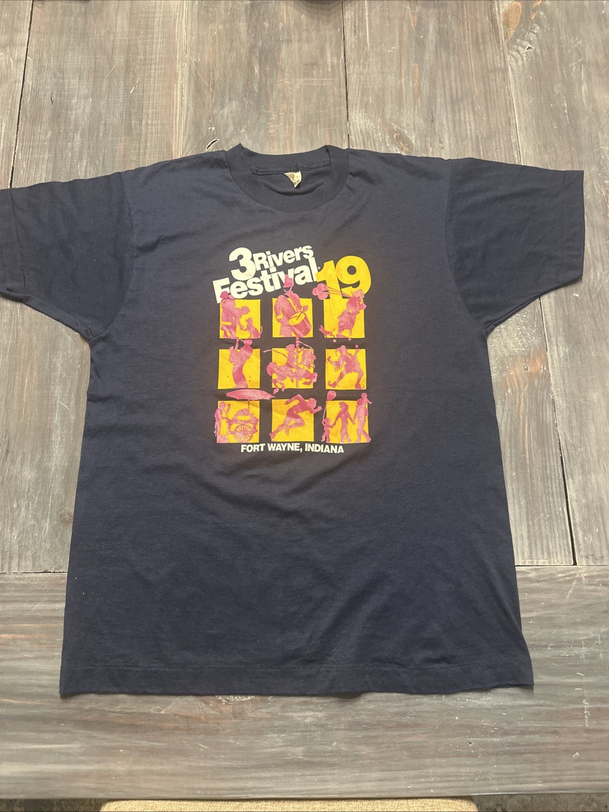 VTG 19th 3 Rivers Festival Fort Wayne IN 80’s Shirt L Single Stitch Made In USA