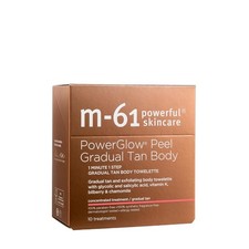 M-61 Powerful Skincare PowerGlow Peel Gradual Tan 10 Treatments Facial Pad