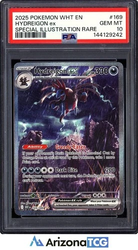 Pokemon 2025 Hydreigon ex 169/086 SIR White Flare GEM MINT PSA 10