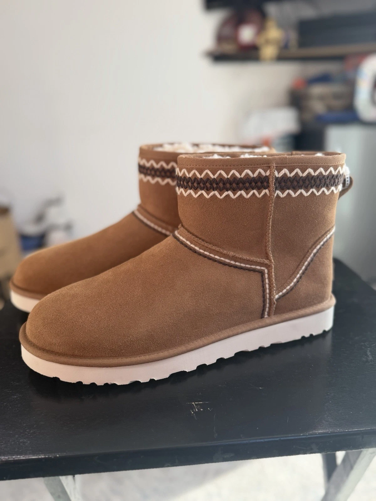 UGG Classic Mini Atherson Chestnut Brown Winter Boots, Size 13 NWOB 1158222