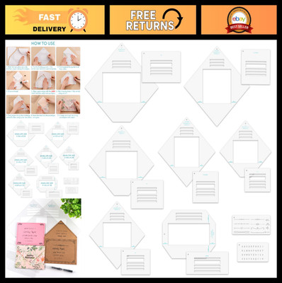 17pcs Envelope Maker Guide Set - All-in-One Crafting Tools & Tear Templates for