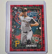 2024 Topps Holiday Plaid Parallel Rookie Paul Skenes #H165 Pittsburgh Pirates