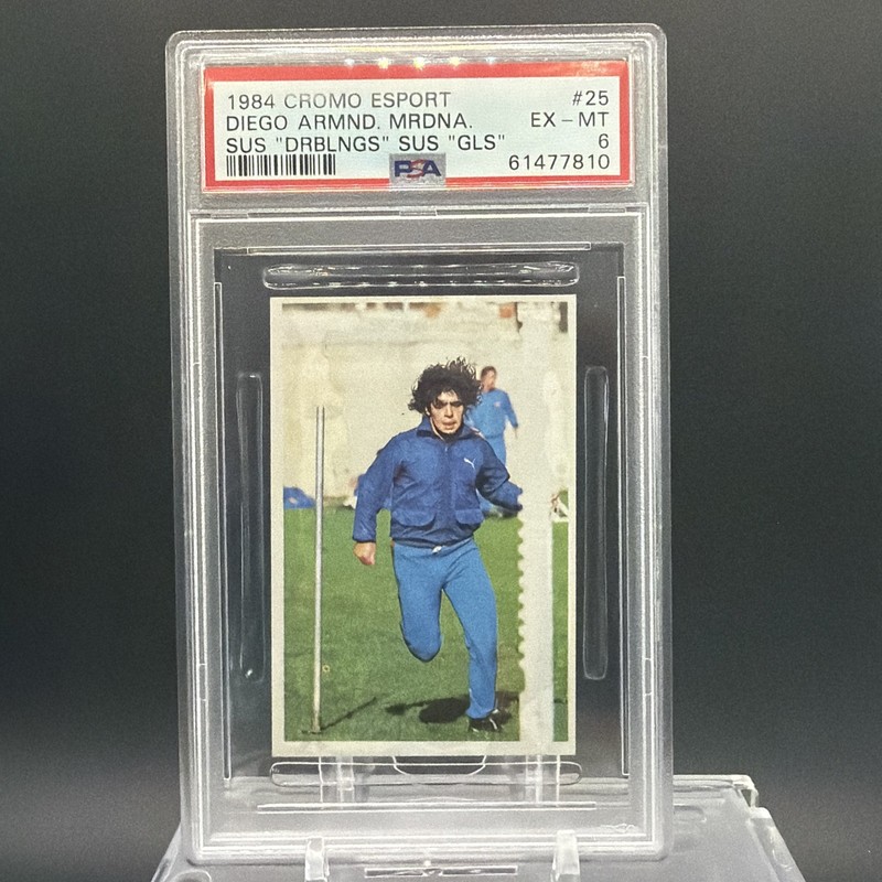 CromoEsport Diego Armando Maradona 1984-85 Mis Entrenamientos #25 PSA 6! Rare