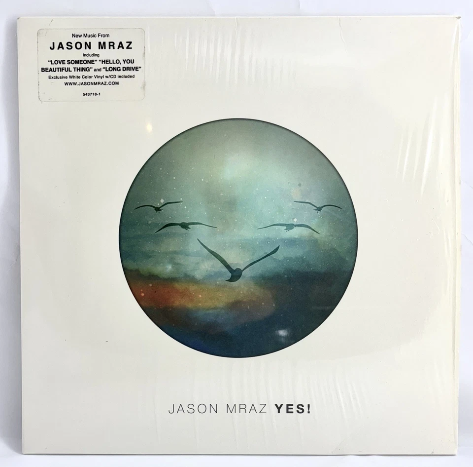 JASON MRAZ YES 2014 LP NM Shrink Hype Sealed CD White Vinyl Atlantic Pop Rock - Image 2 of 4