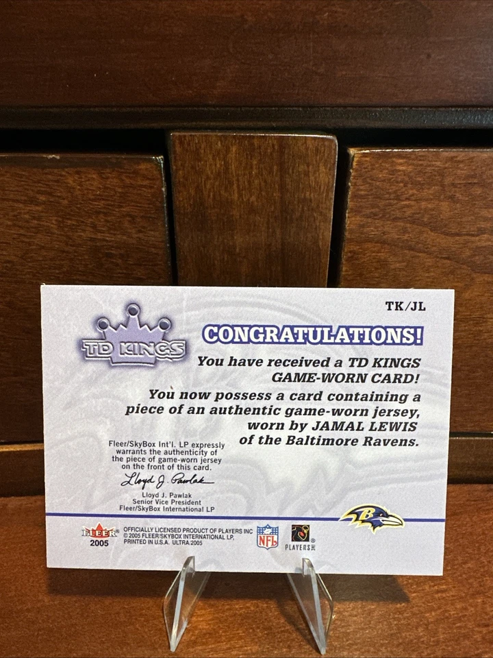 2005 Fleer Ultra - Td Kings Jamal Lewis #TK/JL Red Jersey (MEM) - Image 2 of 2