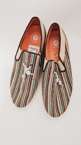HUDSON Mens Beige Woven Round Toe Slip On Leather Sneakers 42 - Picture 1 of 3