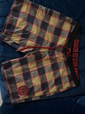 Authentic Dixxon Flannel Co."Stay Awake" board shorts inspired by Freddy Krueger