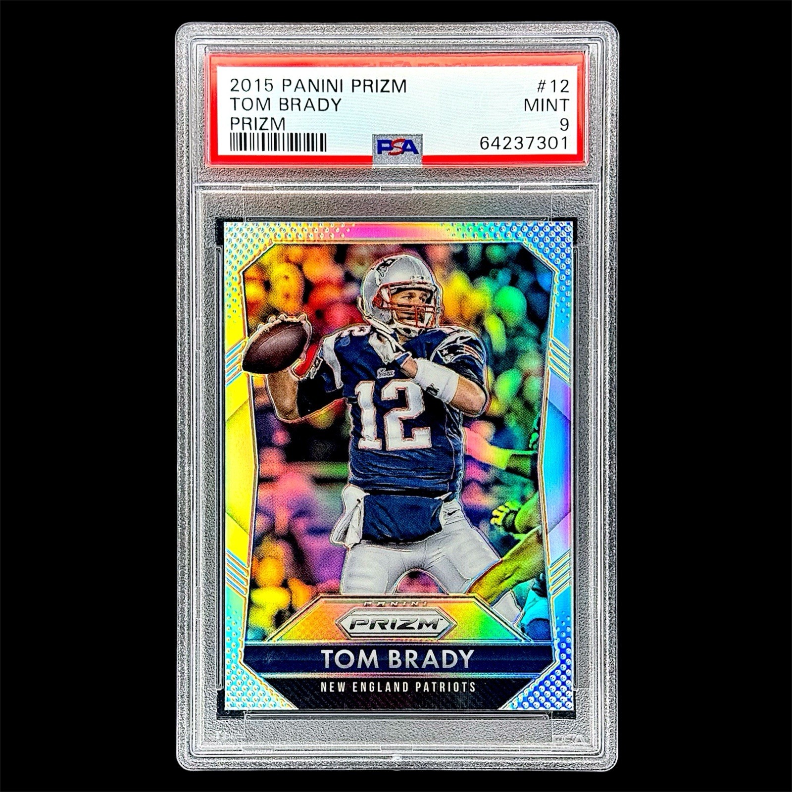 Tom Brady 2015 Panini Prizm Silver PSA 9 MINT #12 Patriots GOAT 🔥 📈