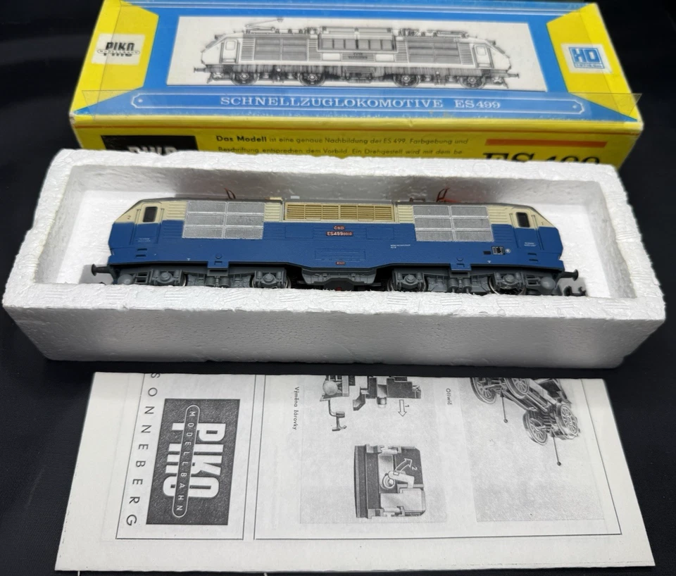 PIKO SCHNELIZUGLOKOMOTIVE ES 499 HO ELECTRIC LOCOMOTIVE 5/6220-002 BLUE TESTED! - Image 2 of 4