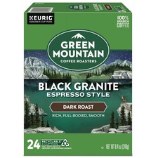 Green Mountain Coffee 9530 Black Granite Espresso Style K-Cups 24/Box New