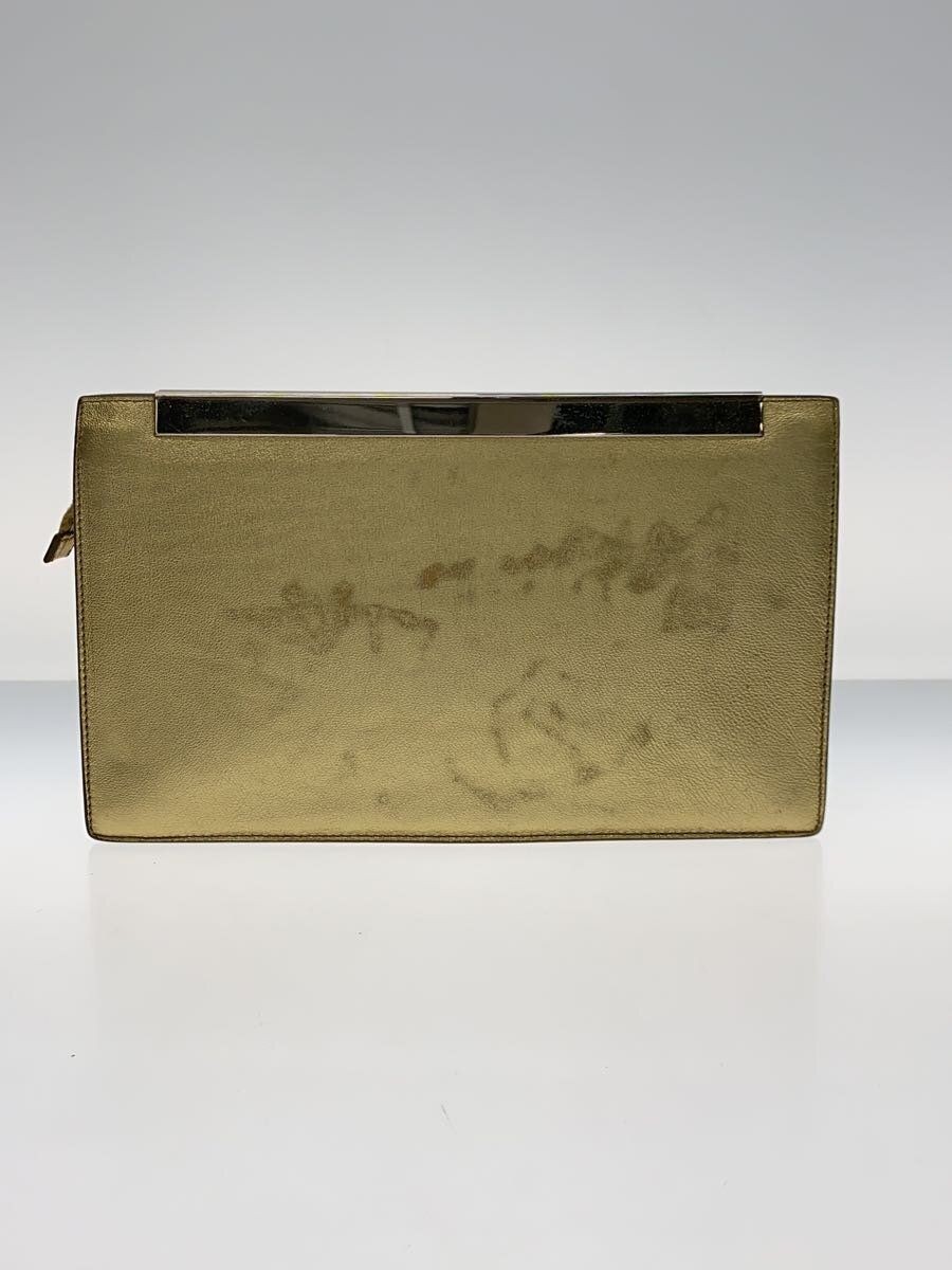 Borsa pochette SAINT LAURENT pelle oro tinta unita 314527 527412 ※ sensazione di utilizzo Usata