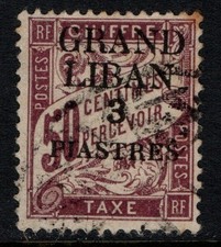 Lebanon 1924 Postage Due 3p on 50c SGD20 Used