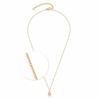 Leonardo Halskette 42 Gold Rosy Ciao Kette Schmuck Edelstahl Gold Glassteine
