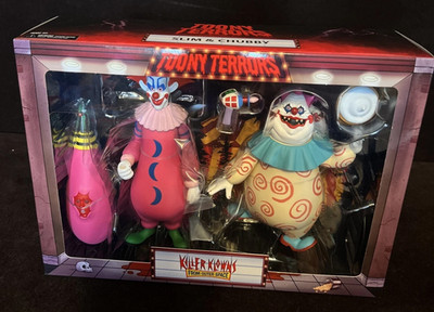 KILLER CLOWN FROM OUTER SPACE SET SLIM & CHUBBY TOONY TERRORS NECA 14 CM