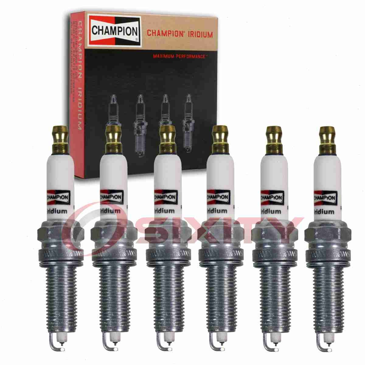 6 pc Champion Iridium Spark Plugs for 2004 Isuzu Axiom 3.5L V6 Ignition sn