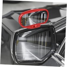 2PCS Car Blind Spot Mirrors, HD Glass Wide Angle Convex Rear View Mirror, Red