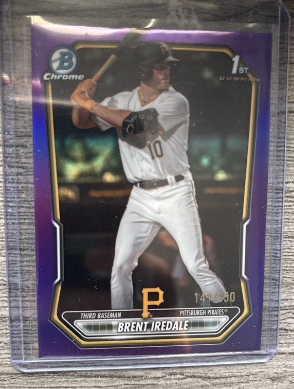 Bowman 2025 Bowman Chrome 1st Bowman Brent Iredale BCP-31 Purple /250 Pirates