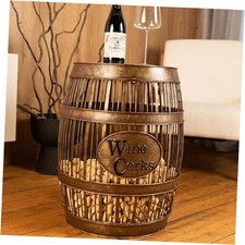 Wine Barrel Table - Cork Catcher Accent Table. Cork Holder Decorative and Large