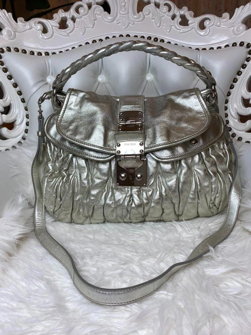 miu miu シルバー ボディバッグ Miu Miu Silver Bags & Handbags for Women for sale | eBay UK